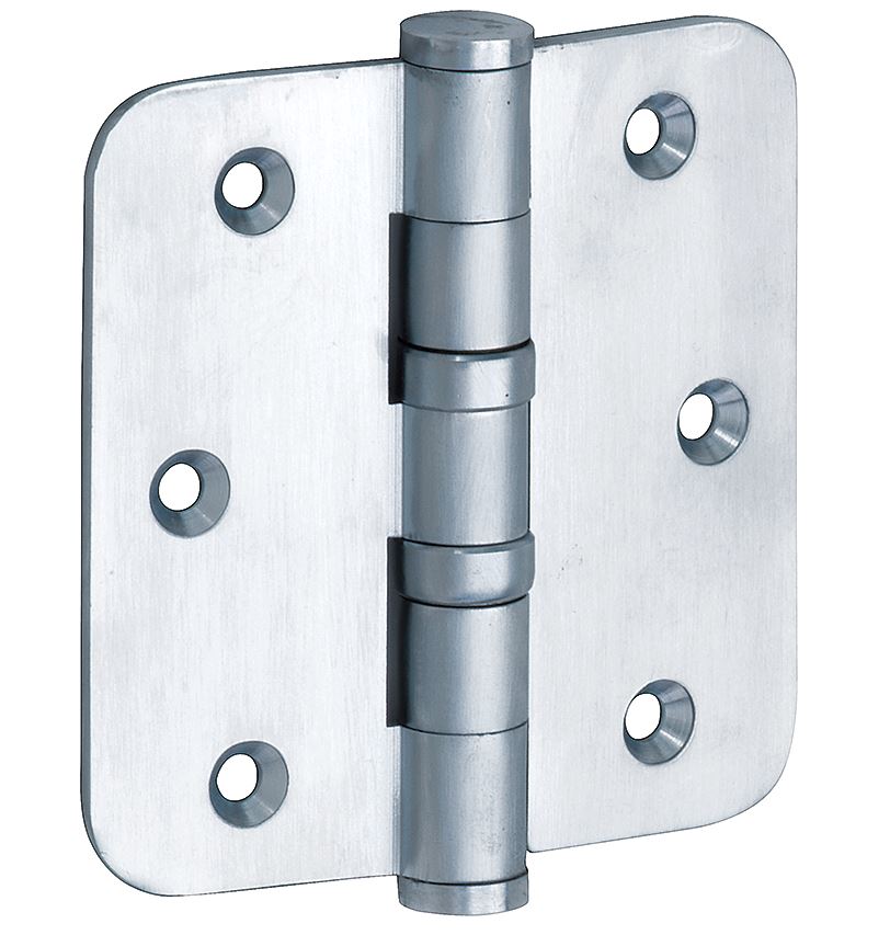 Kogellagerscharnier 76x76 ronde hoek vlak mat chroom