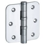 Kogellagerscharnier 89x89 ronde hoek vlak glans chroom