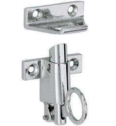 Raamknip Elegant met sluitplaat glans chroom