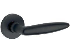 Deurklink op geveerd rozet Dudok/Vivo mat zwart