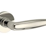 Deurklink op geveerd rozet Dudok/Vivo glans nikkel