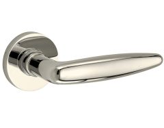 Deurklink op geveerd rozet Dudok/Vivo glans nikkel