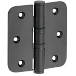 Kogellagerscharnier 89x89 ronde hoek vlak mat zwart