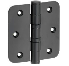 Kogellagerscharnier 89x89 ronde hoek vlak mat zwart