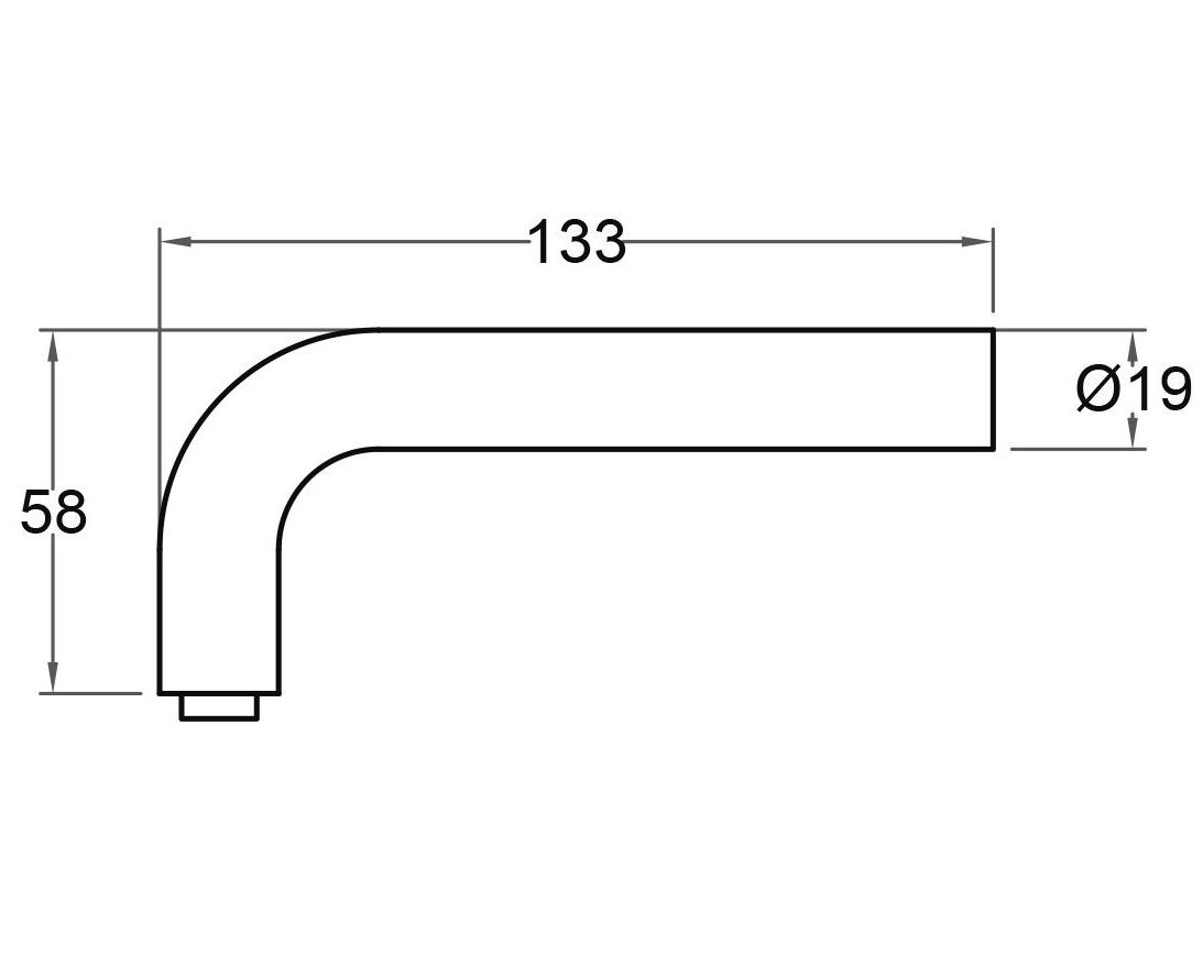 Enkele deurklink L mat rvs - Afbeelding 2