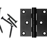 XBL Kogellagerscharnier 76x76x2.5 mm rechte hoek zwart