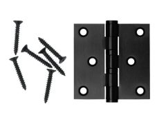 XBL Kogellagerscharnier 76x76x2.5 mm rechte hoek zwart