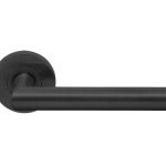 Deurklink op rozet TAVIRA zwart