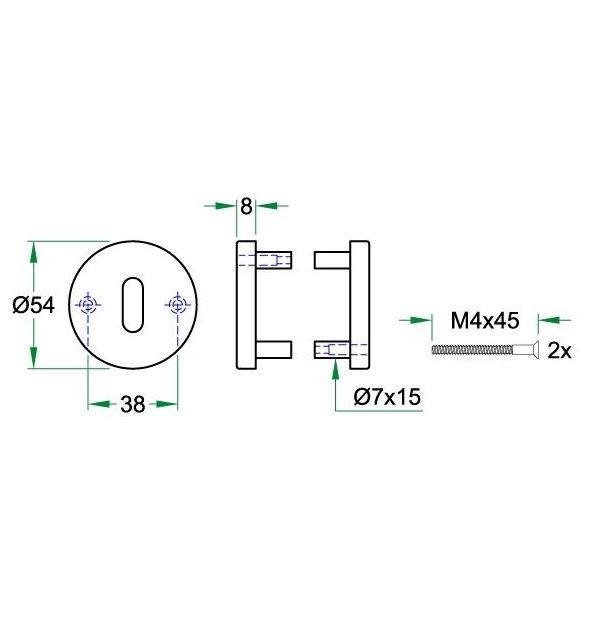 Set van twee sleutelplaatjes Permafix Proline zwart - Afbeelding 2