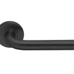 Deurklink op rozet LEONA zwart