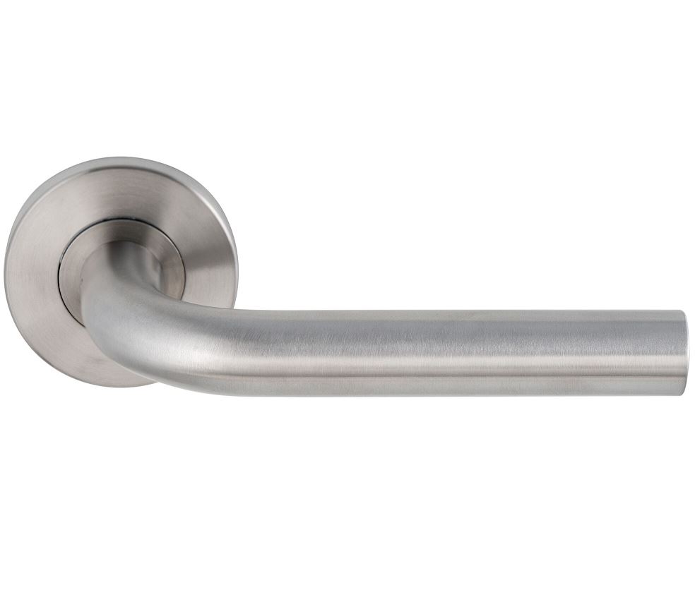 Deurklink op rozet LEONA rvs mat