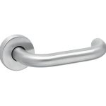 Deurklink op rozet Uno rvs mat