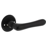 Intersteel deurklink Trento met rozet ø50x5mm zwart