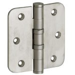 Kogellagerscharnier 89x89 ronde hoek vlak mat nikkel ongelakt