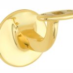 Leuninghouder Elegant vlak M8 messing ongelakt