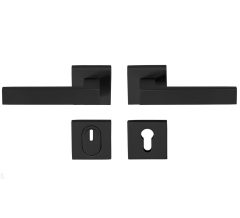 SKG3 kruk/kruk Quattro op vierkant rozet + kerntrekbeveiliging zwart