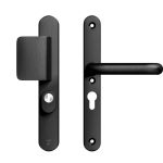 AXA Oval Plus Smal veiligheidsbeslag PC55 SKG3 met kerntrekbeveiliging D-greep/kruk zwart