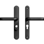 AXA Oval Plus Smal veiligheidsbeslag PC55 SKG3 met kerntrekbeveiliging kruk/kruk zwart