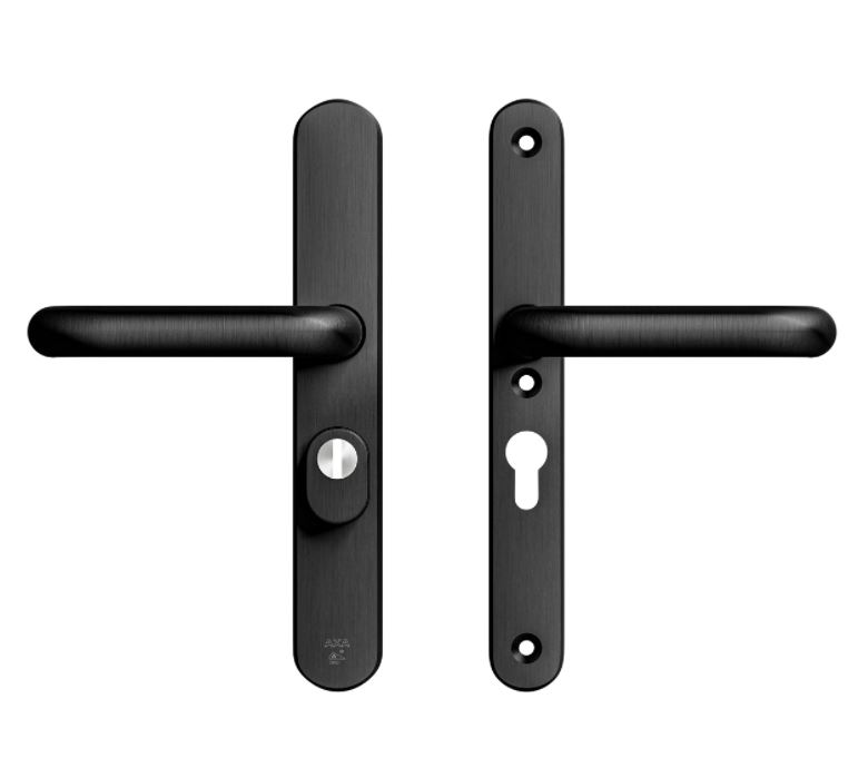 AXA Oval Plus Smal veiligheidsbeslag PC55 SKG3 met kerntrekbeveiliging kruk/kruk zwart