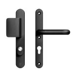 AXA Oval Plus Smal veiligheidsbeslag PC72 SKG3 met kerntrekbeveiliging D-greep/kruk zwart