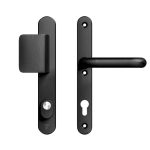 AXA Oval Plus Smal veiligheidsbeslag PC92 SKG3 met kerntrekbeveiliging D-greep/kruk zwart