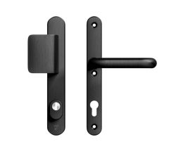 AXA Oval Plus Smal veiligheidsbeslag PC92 SKG3 met kerntrekbeveiliging D-greep/kruk zwart