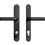 AXA Oval Plus Smal veiligheidsbeslag PC92 SKG3 met kerntrekbeveiliging kruk/kruk zwart