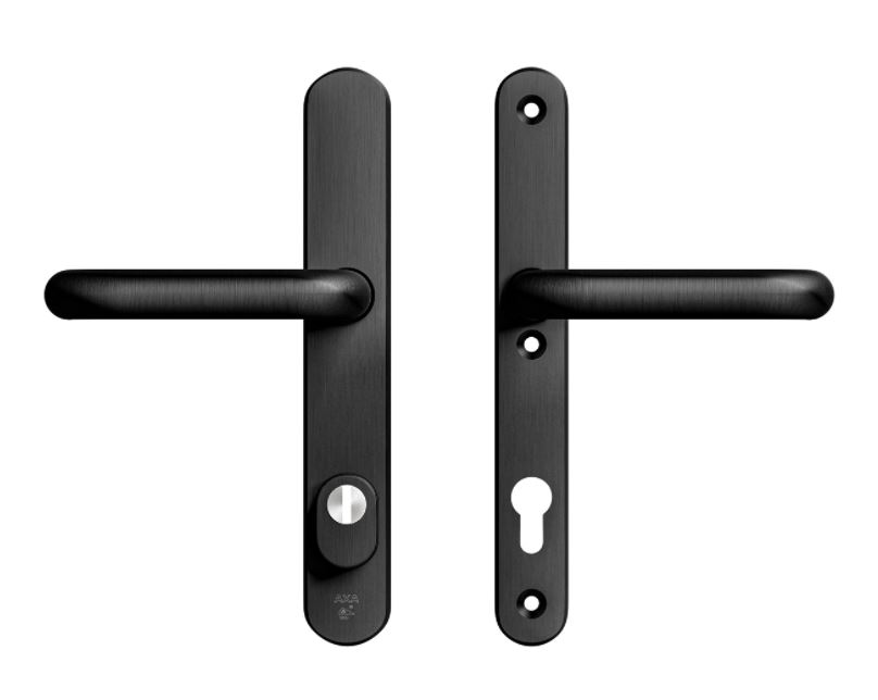 AXA Oval Plus Smal veiligheidsbeslag PC92 SKG3 met kerntrekbeveiliging kruk/kruk zwart