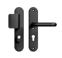 AXA Oval Plus veiligheidsbeslag PC72 SKG3 met kerntrekbeveiliging D-greep/kruk zwart