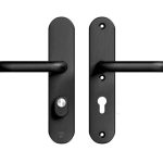 AXA Oval Plus veiligheidsbeslag PC72 SKG3 met kerntrekbeveiliging kruk/kruk zwart