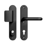 AXA Oval Plus veiligheidsbeslag PC92 SKG3 met kerntrekbeveiliging D-greep/kruk zwart