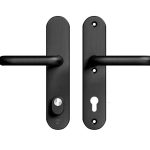 AXA Oval Plus veiligheidsbeslag PC92 SKG3 met kerntrekbeveiliging kruk/kruk zwart