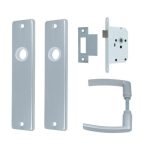 AXA set binnendeurbeslag blind + loopslot wit