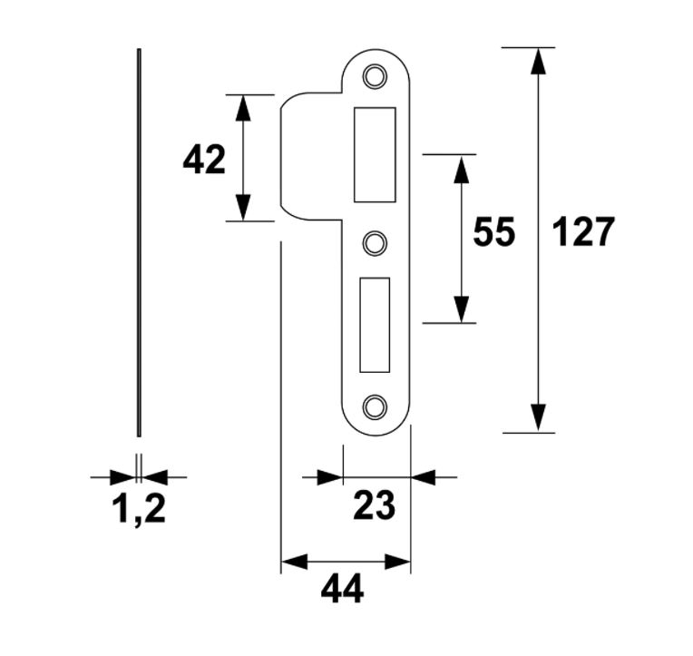 AXA Sluitplaat dag-nachtslot 7135 SL-PC55 zwart - Afbeelding 2