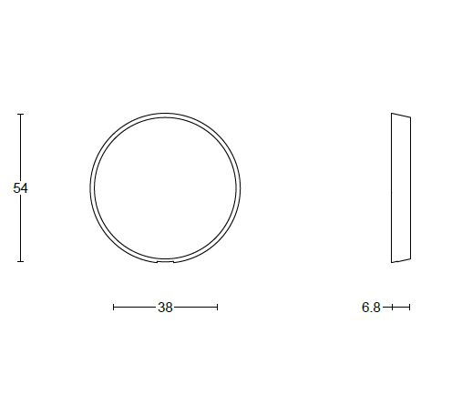 Blind plaatje CONE OHB54 PVD mat zwart - Afbeelding 2