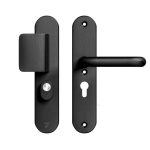 AXA Oval Plus veiligheidsbeslag PC55 SKG3 met kerntrekbeveiliging D-greep/kruk zwart