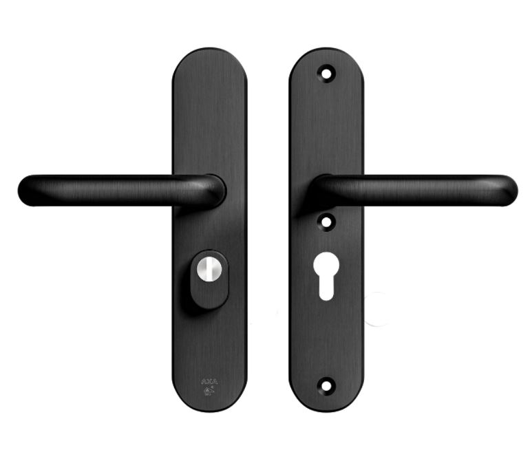 AXA Oval Plus veiligheidsbeslag PC55 SKG3 met kerntrekbeveiliging kruk/kruk zwart