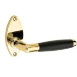 Deurklink op rozet Ton ebben/elips messing ongelakt