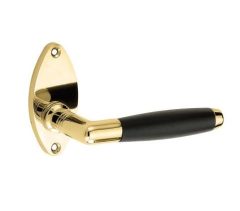 Deurklink op rozet Ton ebben/elips messing ongelakt