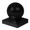 Starx Paalkapje met bol 70x70 mm zwart