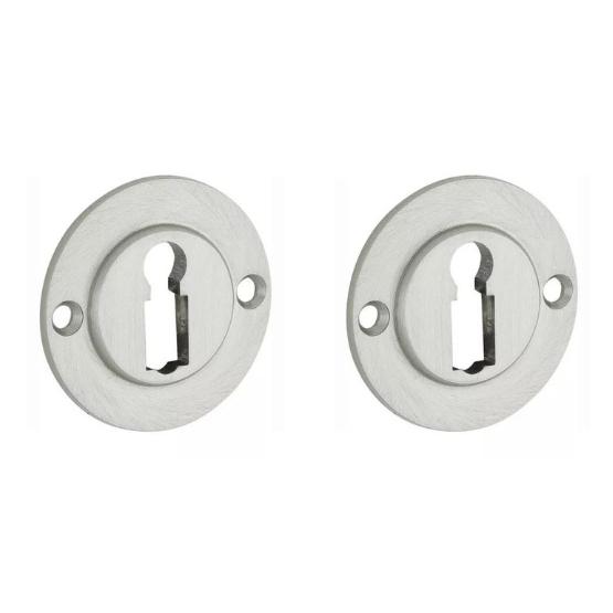 Set van twee sleutelplaatjes Chemin de Fer 40mm BB mat nikkel ongelakt