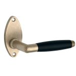 Deurklink op rozet Ton ebben/elips messing antiek