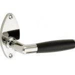 Deurklink op rozet Ton ebben/elips glans nikkel