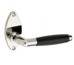 Deurklink op rozet Ton ebben/elips glans nikkel