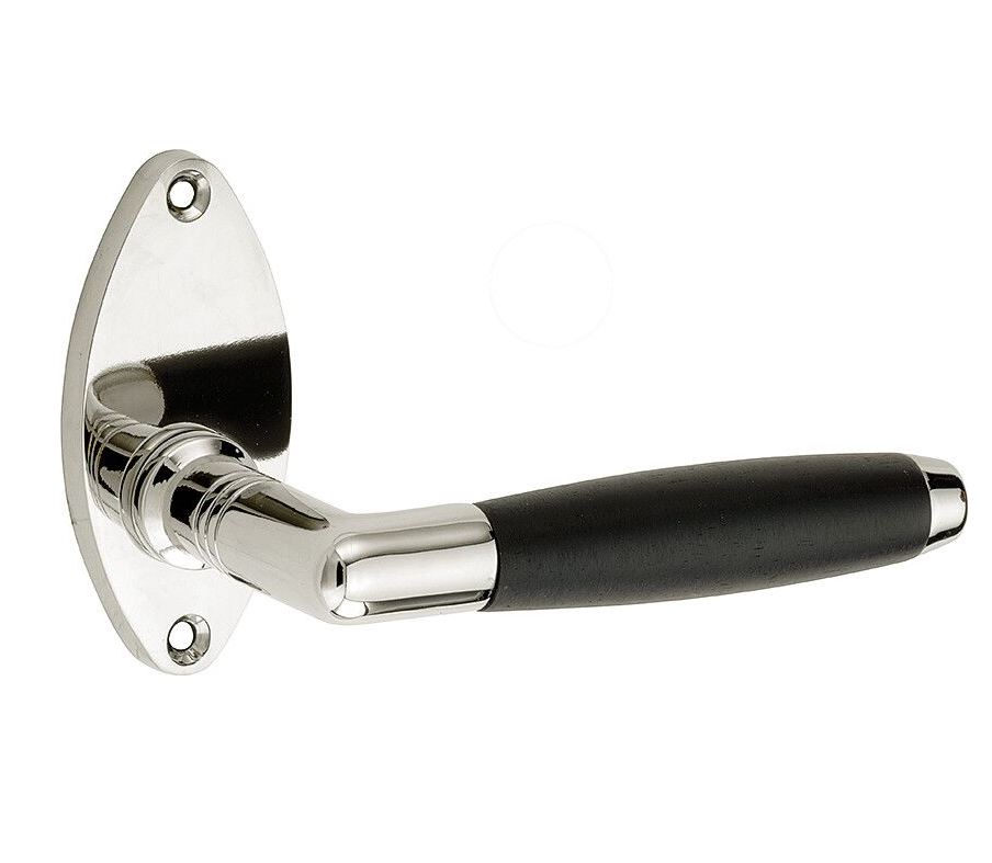 Deurklink op rozet Ton ebben/elips glans nikkel