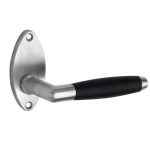 Deurklink op rozet Ton ebben/elips mat nikkel ongelakt