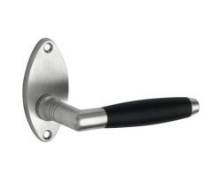 Deurklink op rozet Ton ebben/elips mat nikkel ongelakt