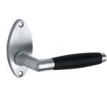 Deurklink op rozet Ton ebben/elips mat chroom