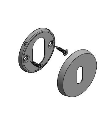 Sleutelplaatje CONE OHN54 mat rvs - Afbeelding 3