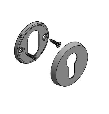 Cilinderplaatje CONE OHY54 mat rvs - Afbeelding 3